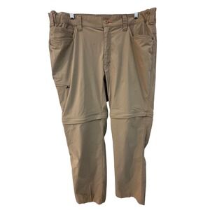 Orvis Mens Convertible Pants Zip Off Legs Insect Shield Khaki Size L 30